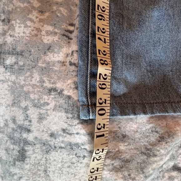 Blank NYC The Franklin Ribcage Wide Leg Jeans Sz 31 Light Wash Whiskering‎ READ - Picture 13 of 14